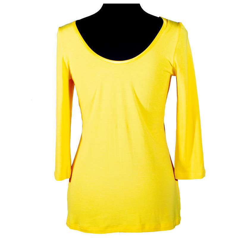 Žluté tričko s midi rukávem Mia 38