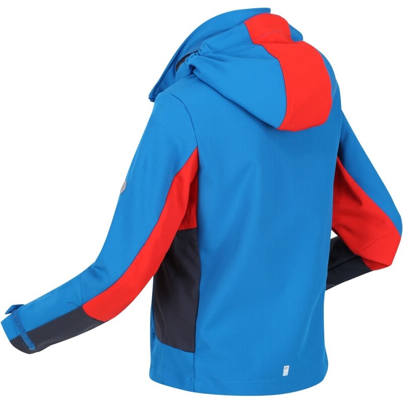 Dětská softshellová bunda Regatta ACIDITY V modrá/červená