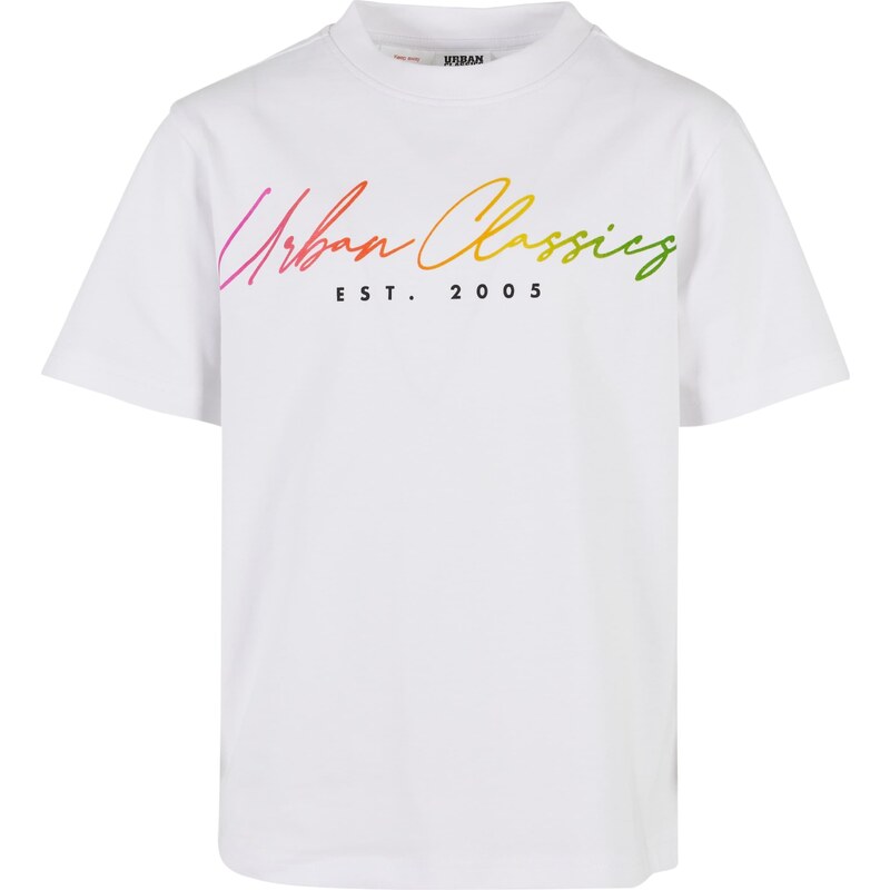 Urban Classics Tričko zelená / oranžová / pink / offwhite