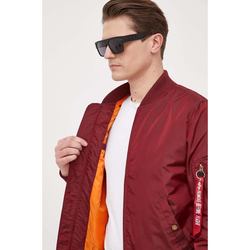 Bomber bunda Alpha Industries vínová barva, přechodná, 191103.184-Burgundy