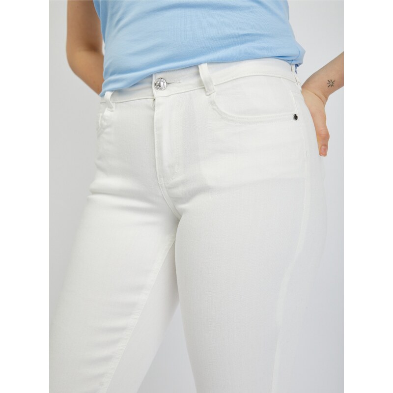 Orsay Bílé dámské straight fit džíny - Dámské