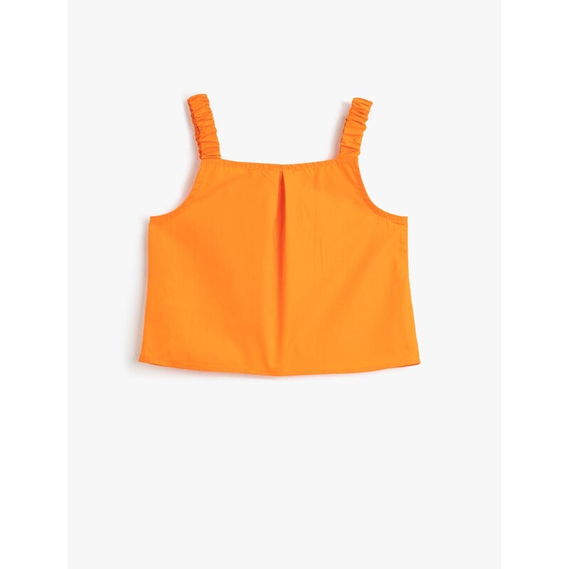 Koton Crop Tops with Straps and Bow Detail Cotton