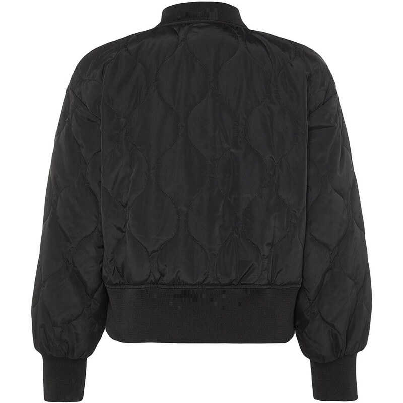 Trendyol Black Oversize nepromokavý bundový kabát bomber