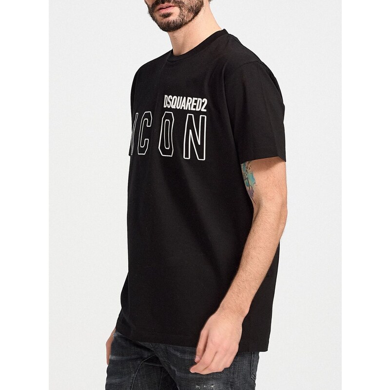 DSQUARED2 Icon Outline Black tričko