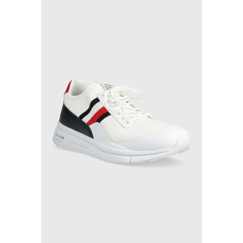 Sneakers boty Tommy Hilfiger PREMIUM LIGHTWEIGHT RUNNER KNIT bílá barva