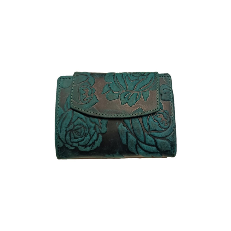 Dámská kožená peněženka WILD ROSE GREEN L