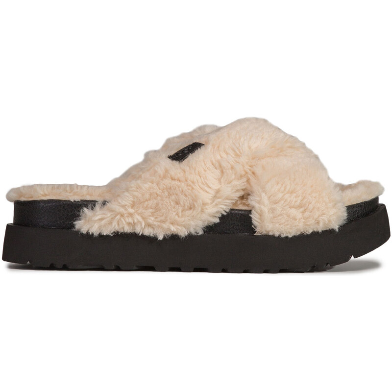 Pantofle UGG FUZZ SUGAR CROSS SLIDE