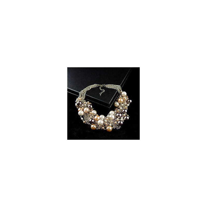 LightInTheBox Elegant Imitation Pearl Bib Necklace