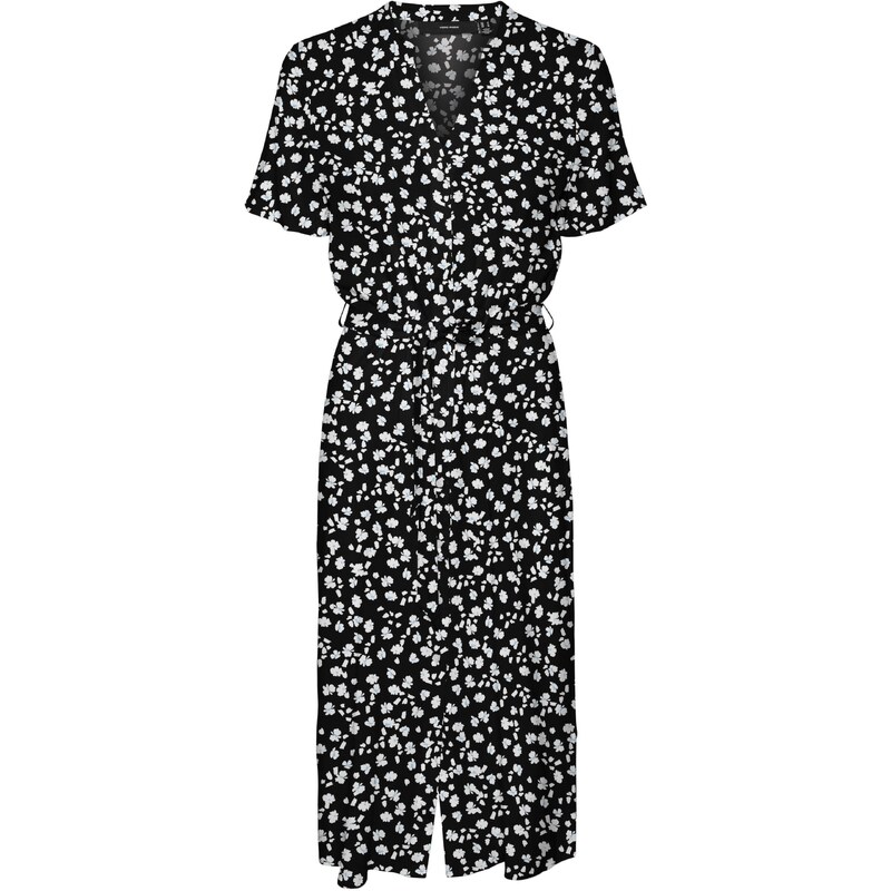 VERO MODA Košilové šaty Vica světlemodrá / černá / bílá 80244014