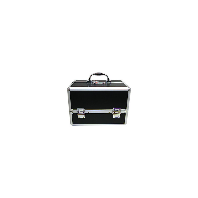 LightInTheBox Black 3 Trays Jewelry Comestic Organizing Makeup Train Case Aluminum Box