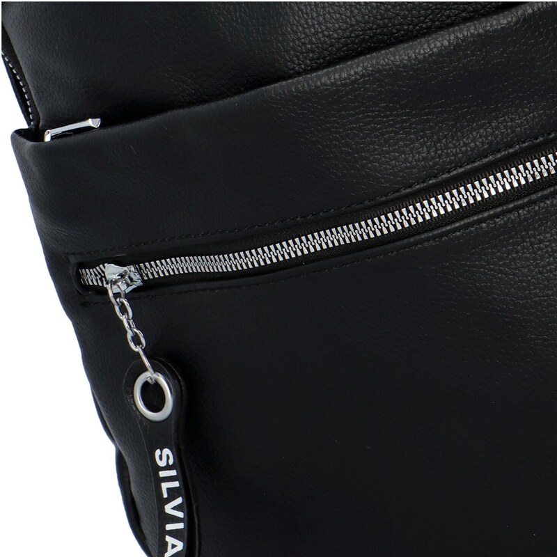 Dámský batoh kabelka černý - Silvia Rosa Perfekto černá