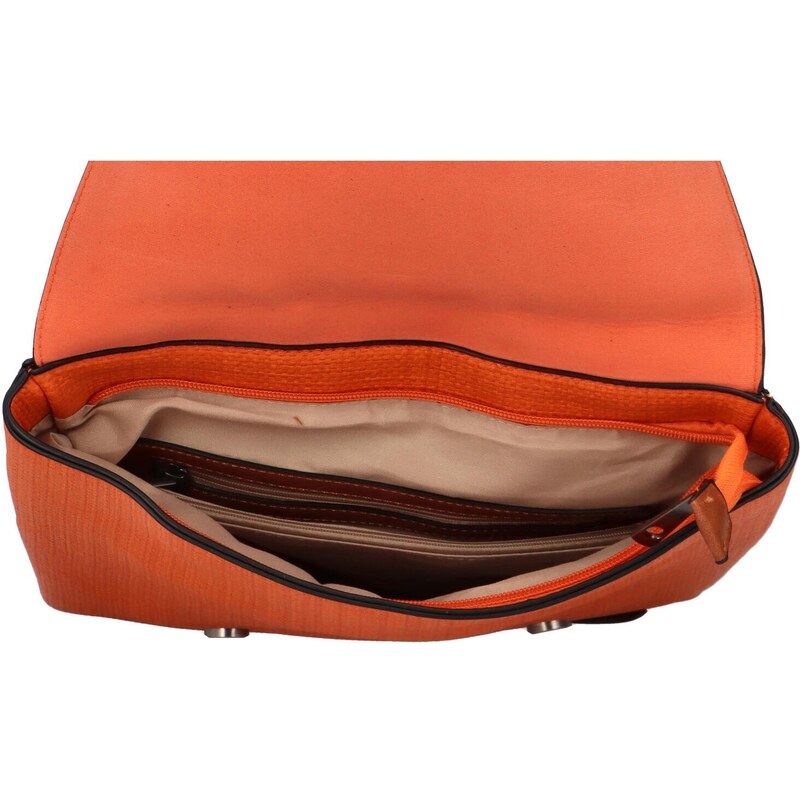 Turbo bags Trendový dámský koženkový batoh Nava, oranžový