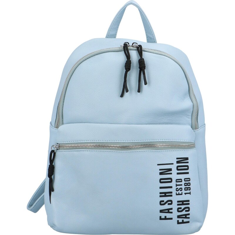 Turbo bags Trendový dámský koženkový batoh s potiskem Lia, světle 80256032