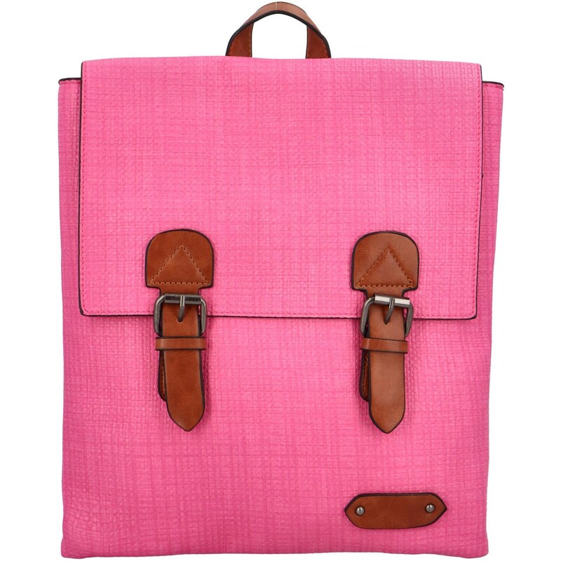 Turbo bags Trendový dámský koženkový batoh Nava, fuchsiová 80256039
