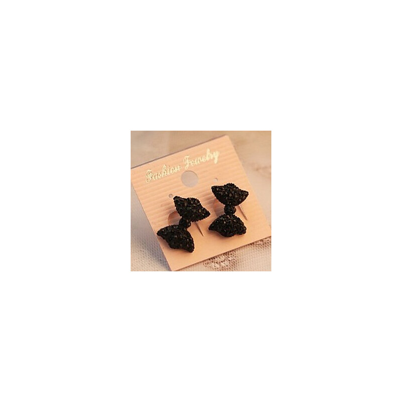 LightInTheBox Fashion Cute Black Butterfly Bow Earrings