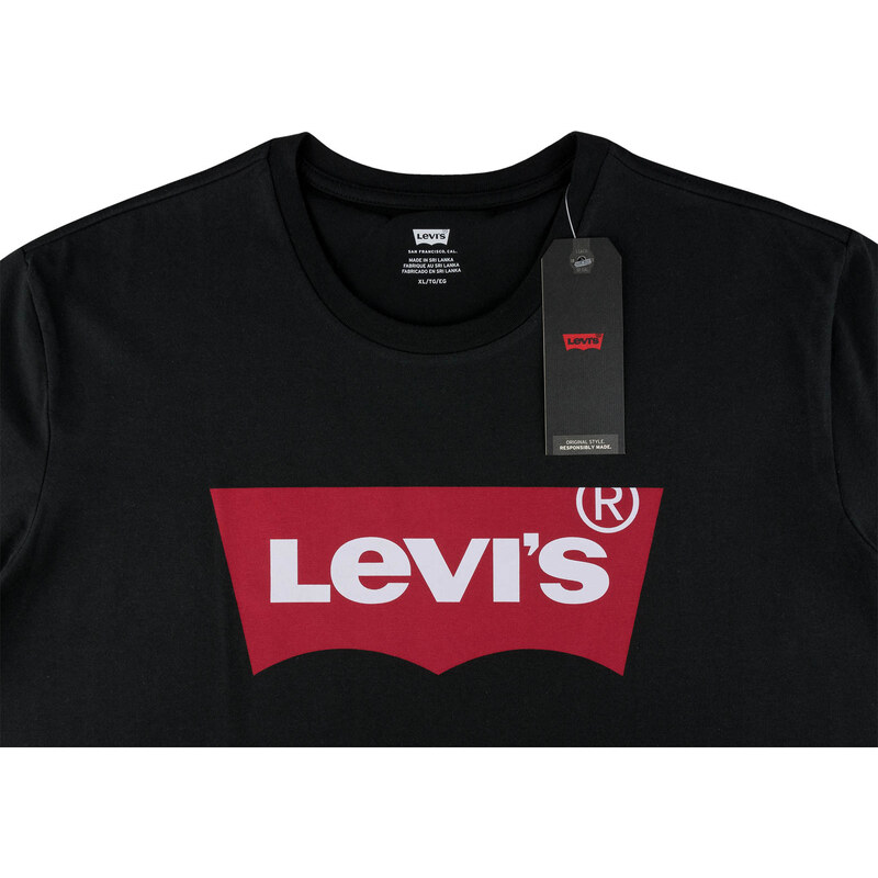 Levi's Černé tričko Levi´s s velkým logem