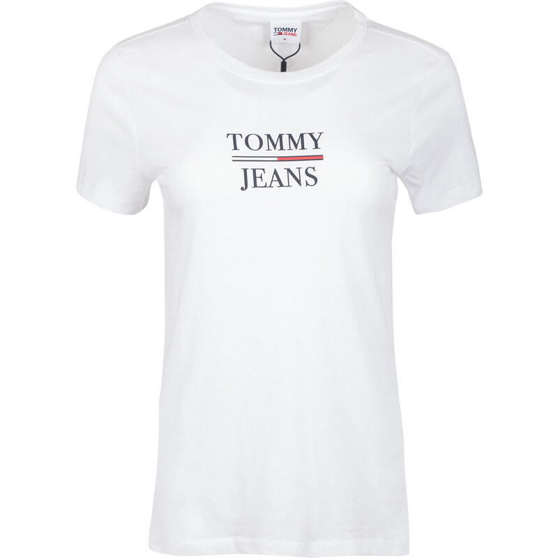 Tommy Hilfiger Bílé skinny tričko Tommy Jeans