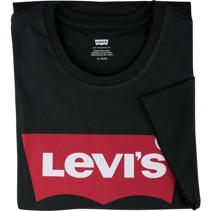 Levi's Černé tričko Levi´s s velkým logem