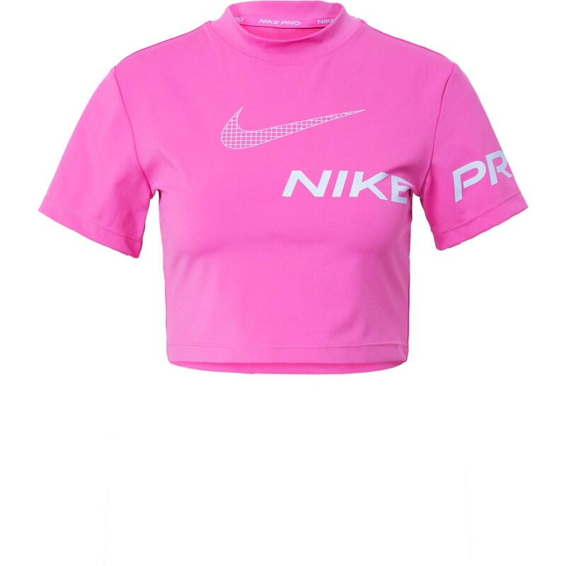 NIKE Funkční tričko pink / stříbrná / bílá - GLAMI.cz