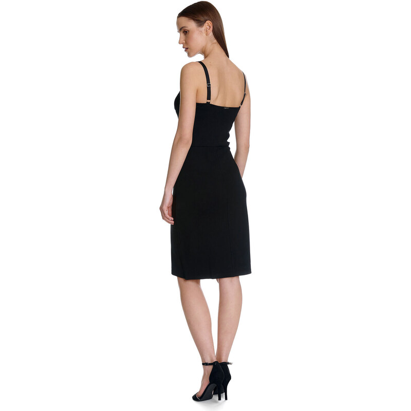 Black Boudoir - černé pouzdrové šaty na ramínka Vive Maria