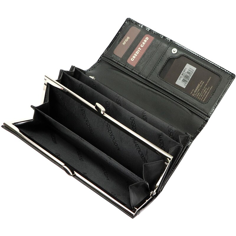 Dámská kožená peněženka Mato Grosso 0721-602 RFID černá