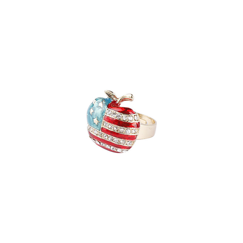 LightInTheBox The Stars and The Stripes Apple Shape Gold Plate Ring