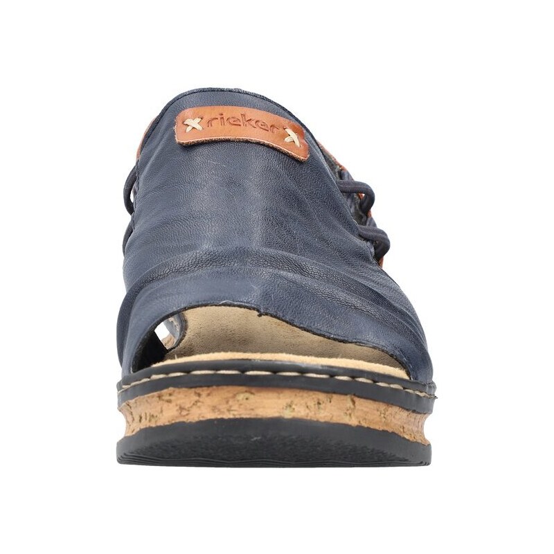 Dámské sandálky na klínku Rieker 62962-14 modrá