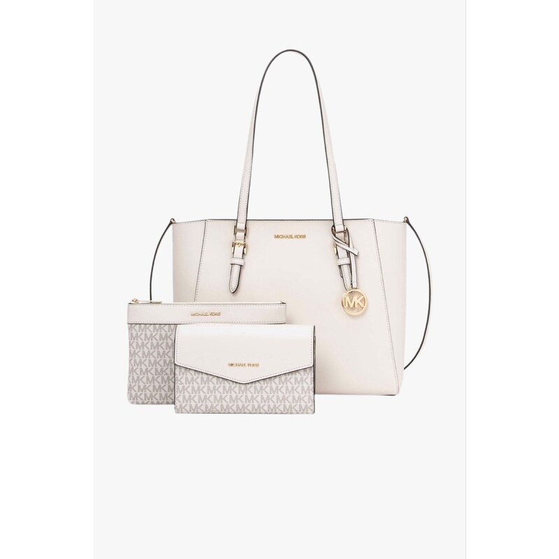 Michael Kors CHARLOTTE 3v1 set dámských kabelek barva light cream