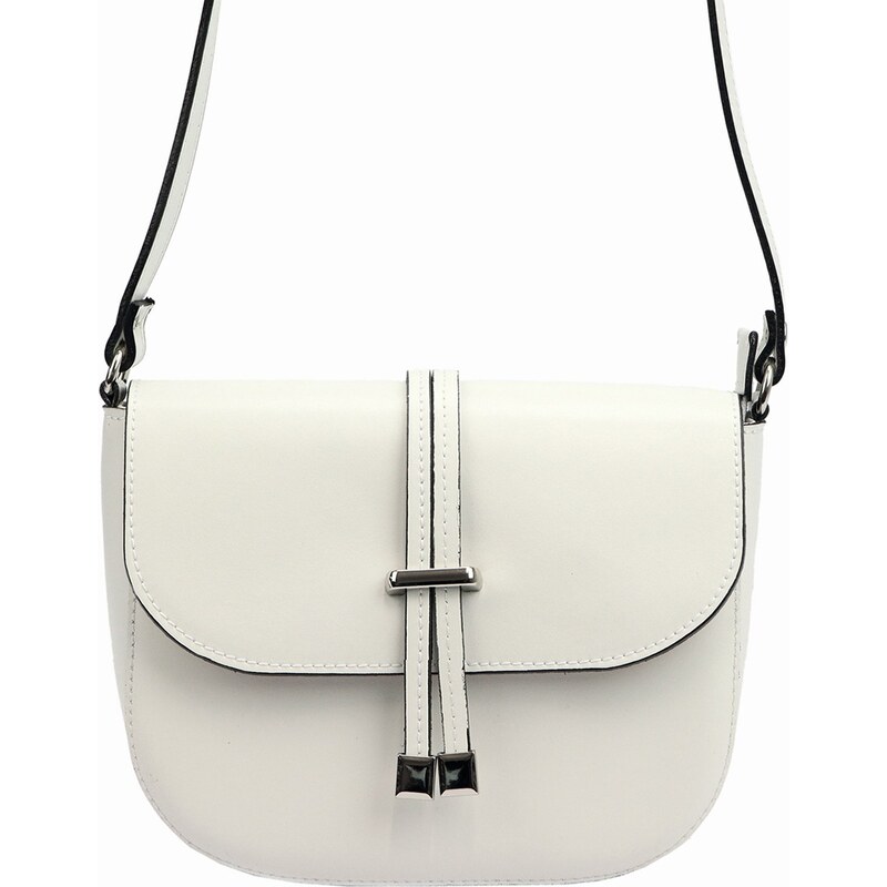 Kožená crossbody kabelka Luka 20-028 bílá 80329425