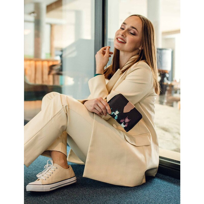 Trendová dámská koženková peněženka VUCH Iris wallet, růžová