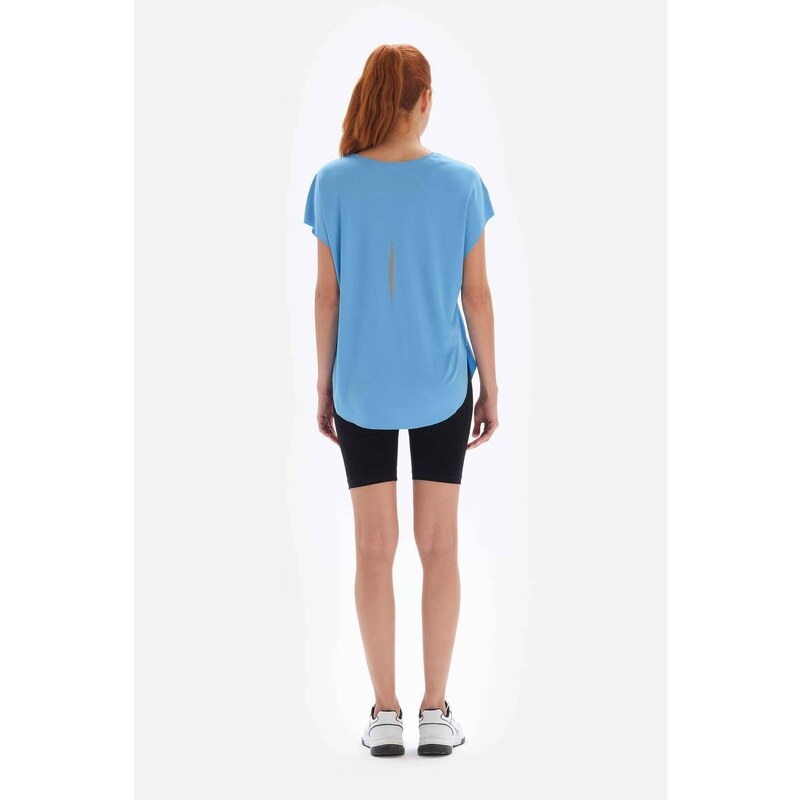 Dagi Light Blue Women's T-Shirt Boat Neck