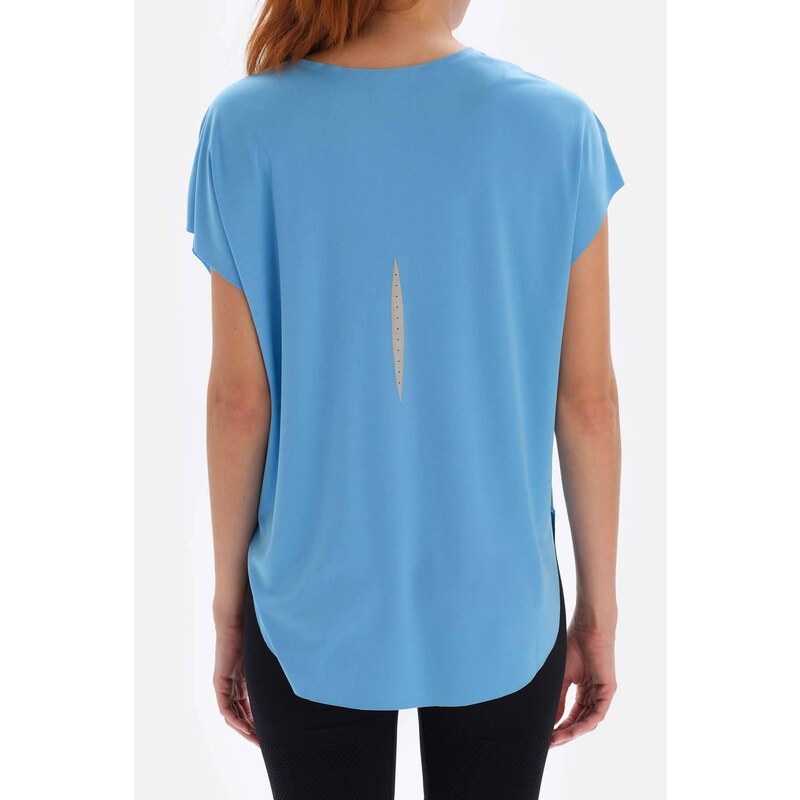 Dagi Light Blue Women's T-Shirt Boat Neck