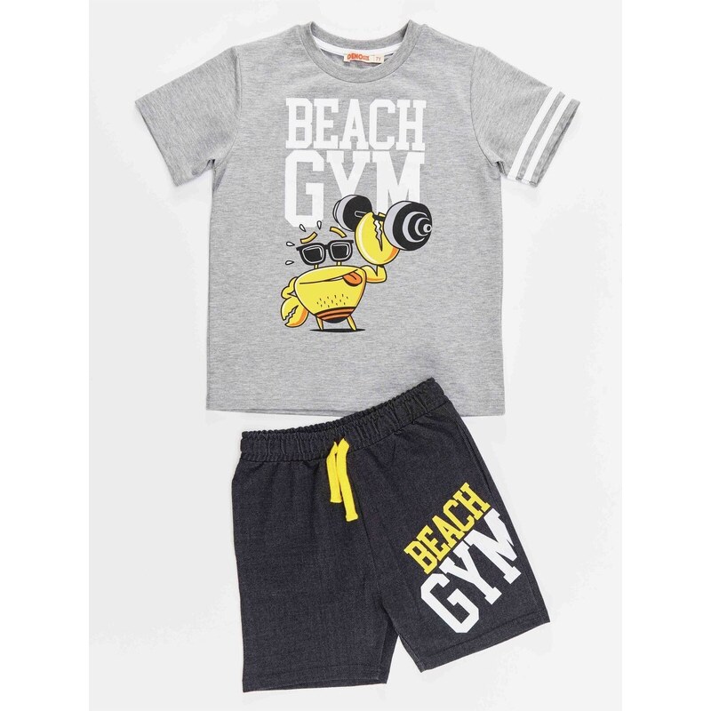 Denokids Beach Gym Boys T-shirt Shorts Set