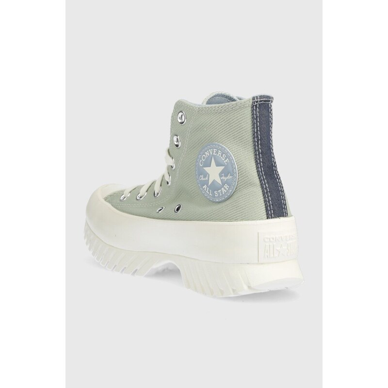 Kecky Converse Chuck Taylor All Star Lugged 2.0 HI dámské, zelená barva, A03809C, A03809C-GREEN