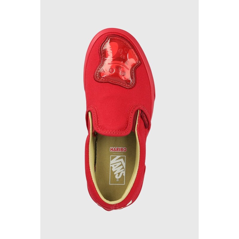 Dětské tenisky Vans Classic Slip-On HARIBO HARB GOLD červená barva