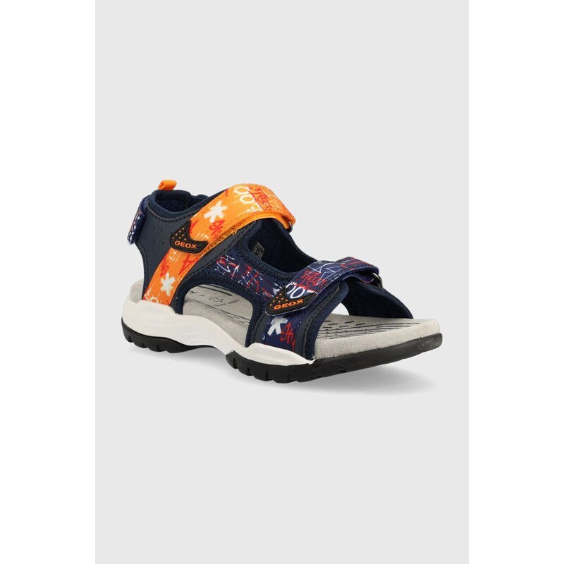 Dětské sandály Geox oranžová barva
