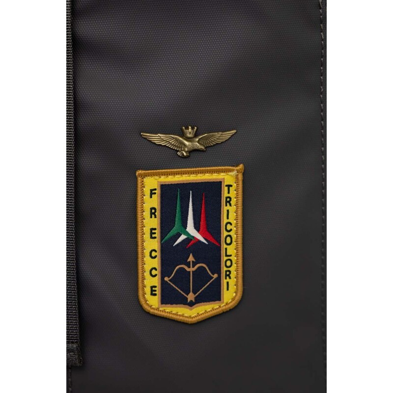 Batoh Aeronautica Militare pánský, šedá barva, velký, s aplikací