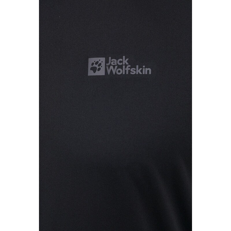 Sportovní tričko Jack Wolfskin Tech černá barva, 1807072