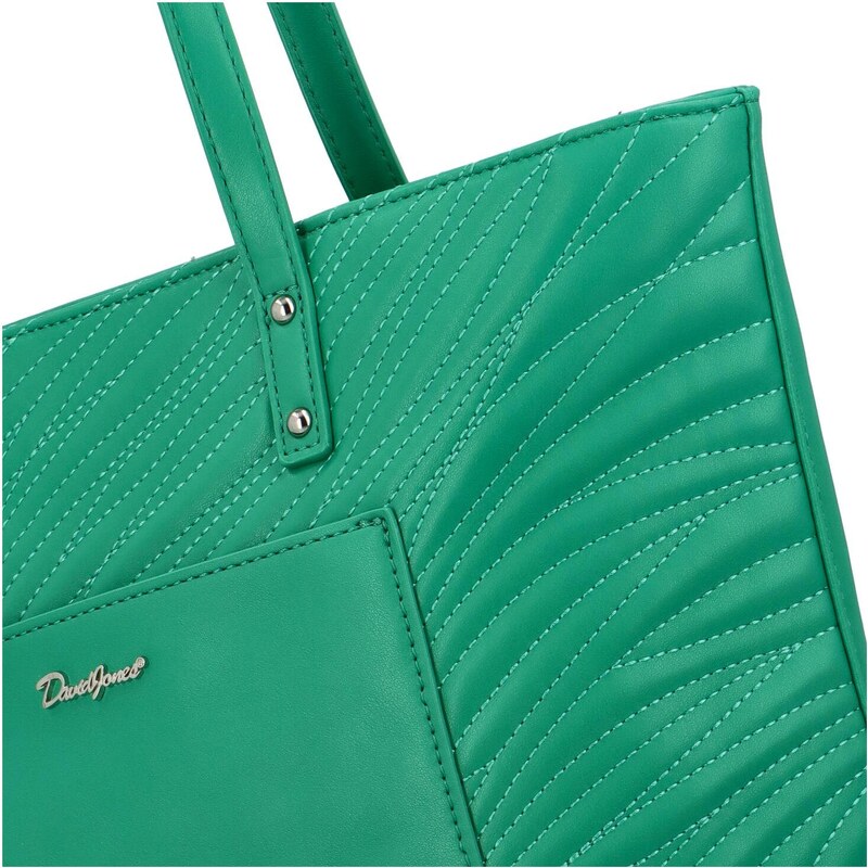 David Jones Elegantní dámská koženková kabelka přes rameno Jasna, zelená