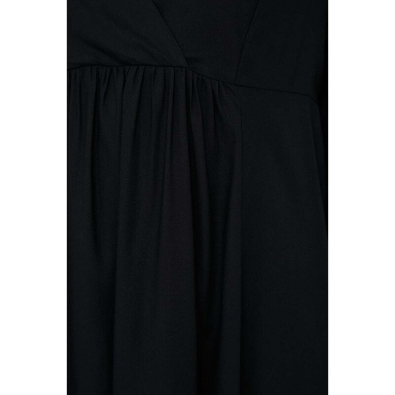 Šaty United Colors of Benetton černá barva, mini, oversize