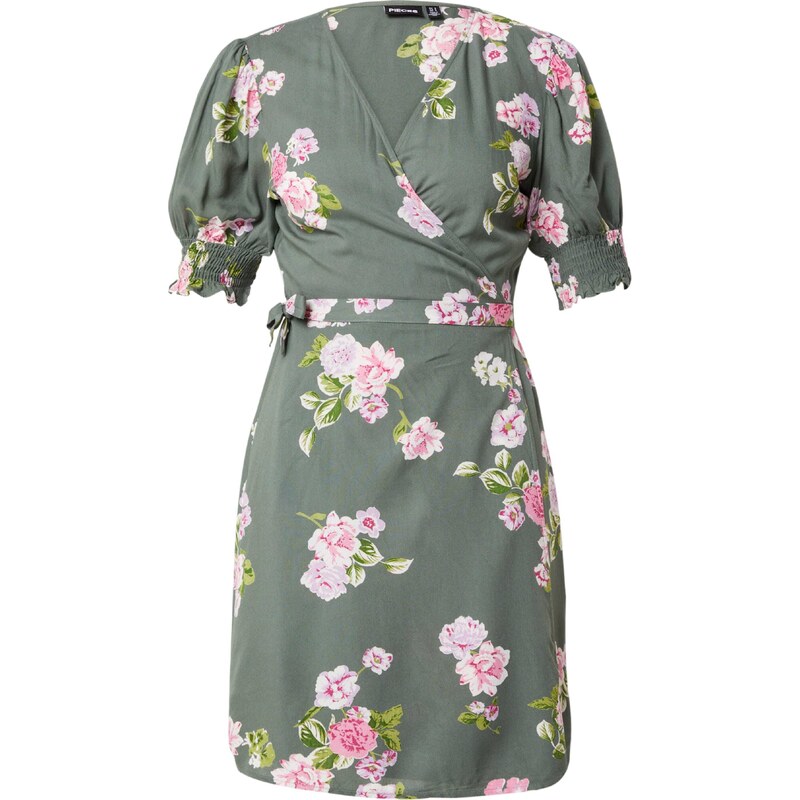 PIECES Šaty TALA khaki / jablko / světle růžová / bílá 103713260