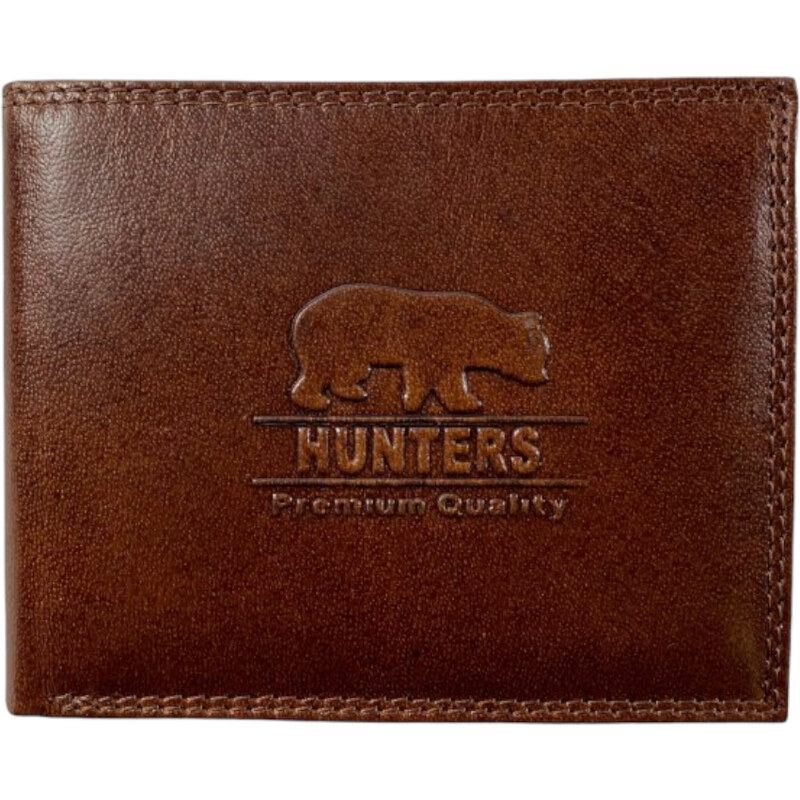Hunters kožená peněženka hnědá KHT333