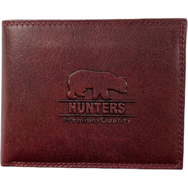 Hunters kožená peněženka červená KHT333