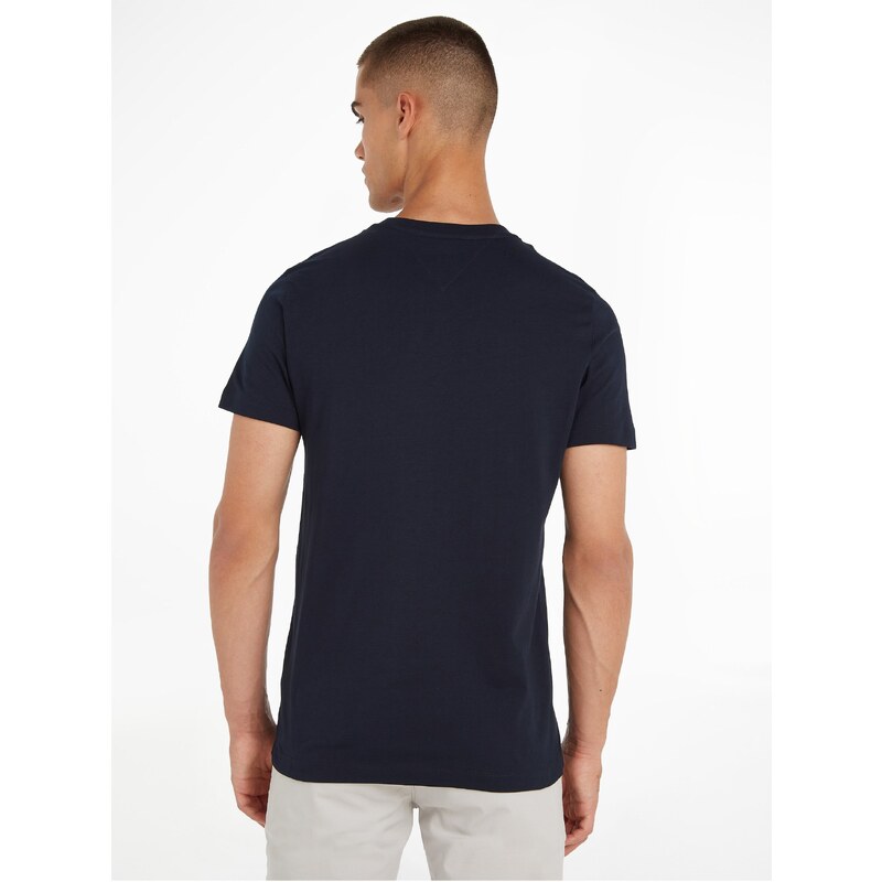 Tmavě modré pánské tričko Tommy Hilfiger Curve - Pánské