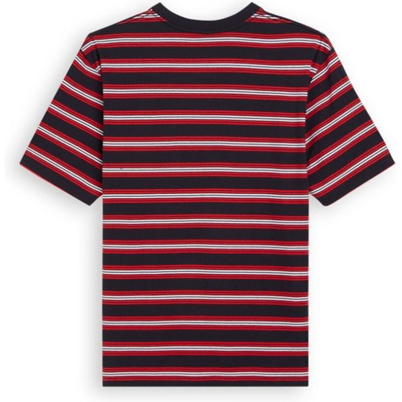 Levi's Černé pánské pruhované tričko Levi's Stay Loose Graphic PKT T Stri - Pánské