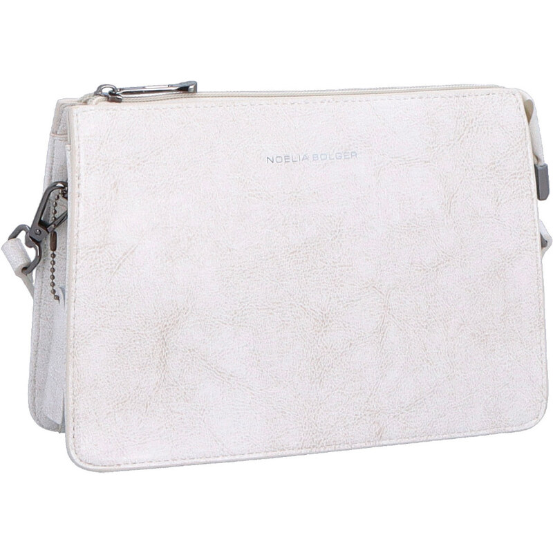 Kožená kabelka crossbody Noelia Bolger bílá NB 0046 OW