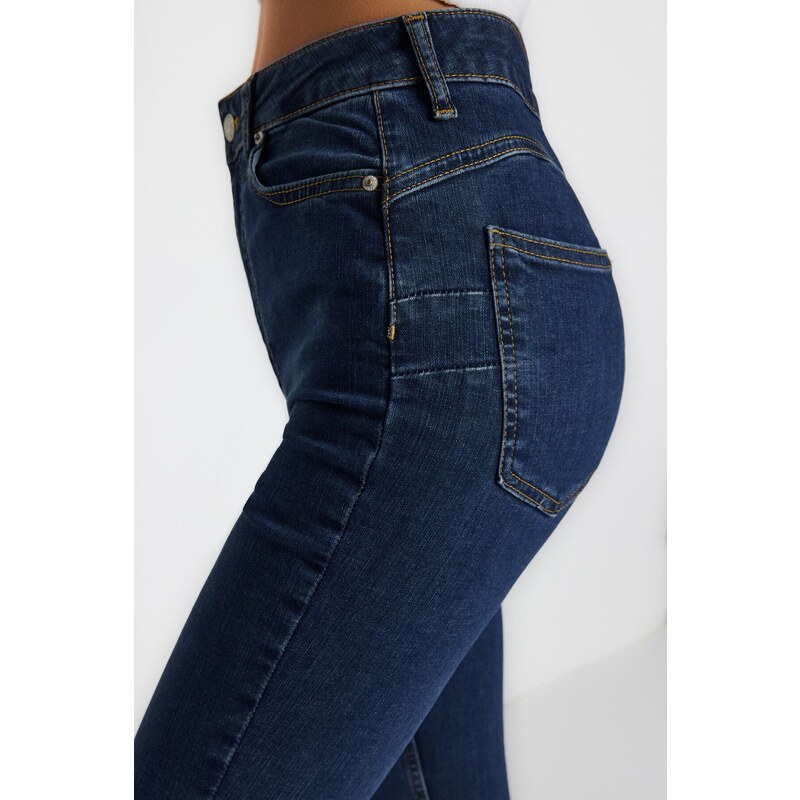 Trendyol Dark Blue Push Up High Waist Skinny