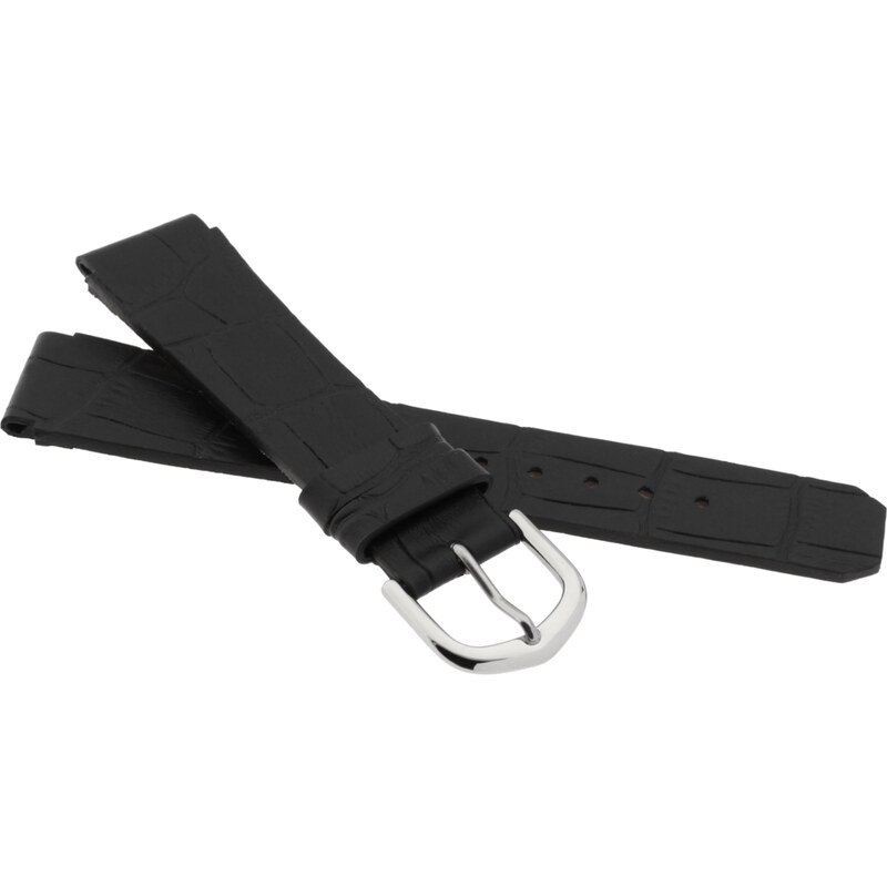 JVD Černý kožený pánský řemínek na hodinky JVDRC1162 20mm