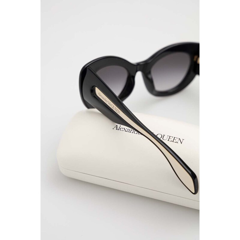Sluneční brýle Alexander McQueen AM0403S dámské, černá barva