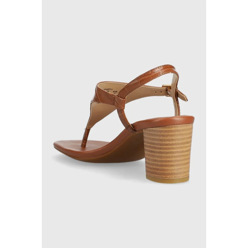 Kožené sandály Lauren Ralph Lauren Westcott II hnědá barva, 802904280002 -  GLAMI.cz